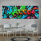tjapalo vr191 Cooles Wandbild Graffiti Poster mit Namen personalisiert Graffiti Kinderzimmer Poster Name XXL Wandbild Teenager junge Mädchen Name, Größe: B100xH35cm
