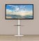 TV Standfuß mit Zwischenboden 32-70 Zoll | VESA max. 600x400 bis 40 kg | Runder Fernseh Ständer aus Alu | TV Bodenständer Maße ca. H. 100 x B. 55 x T. 45 cm | Fernsehstand Cirla