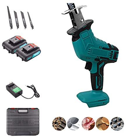 ALSUP Sierras de Sable sin Cable, Sierras de Sable a batería con 4 Cuchillas, 3000 RPM， para Cortar Carne Huesos Tocino Cerdo,1electric