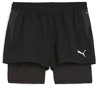 Puma Damen Teamgoal 2in1 Gewebte Shorts, Puma Black-Puma White, M EU