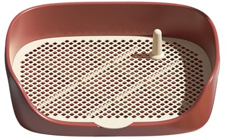 predolo Toilette per Cani Vasino Trainer Angolo per Cani di Taglia Piccola e Media Pet Pipì Toilette Lettiera Lavabo Cucciolo Vasino Vassoio Lettiera, Rosso l