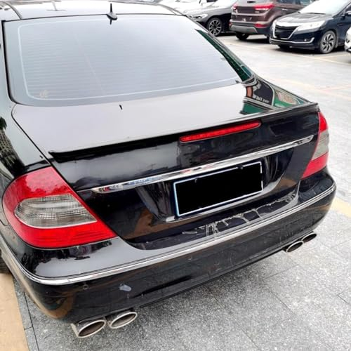 TYUMGXIAO Auto Heckspoiler für Mercedes Benz Clase E W211 2003-2008 E200 E260, Kofferraum Heck Spoiler,Modifiziertes Heckflügel Styling Zubehör,A/Glossy Black