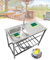 Évier Sur Pieds En Acier Inox De Cuisine, Extérieur Évier De Jardin avec Robinet, Évier Utilitaire, Commercial Autoportant ÉVier Pour Garage/Restaurant/Buanderie, Facile à Nettoyer(75x40xH75cm)