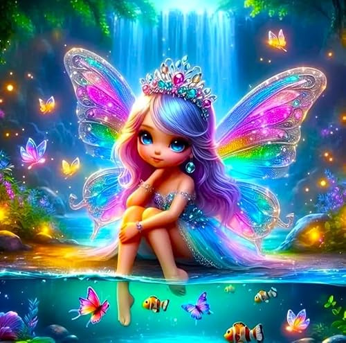 Picmondoo Diamond Painting - 50x50cm - Entspannung am Elfenteich