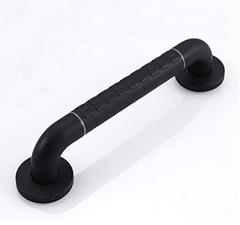 Baño para Agarraderas Barandillas de seguridad negras, barandilla antideslizante sin barreras, bañera de acero inoxidable for personas con discapacidad, tratamiento de pulido antideslizante de superfi