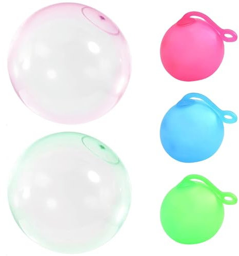 GWAWG 5 Bombes à Eau Réutilisables et Bulle Gonflable Géante, Ainsi Que des Ballons Transparents Pour Enfants : Parfaits Pour Les Afternoons de Jardin, Les Fêtes d'Anniversaire en Plein Air