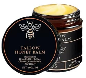 Crema Viso al Burro e Miele,Balsamo al Burro e Miele,Profondamente Nutriente,Idratante E Anti-Età,60G