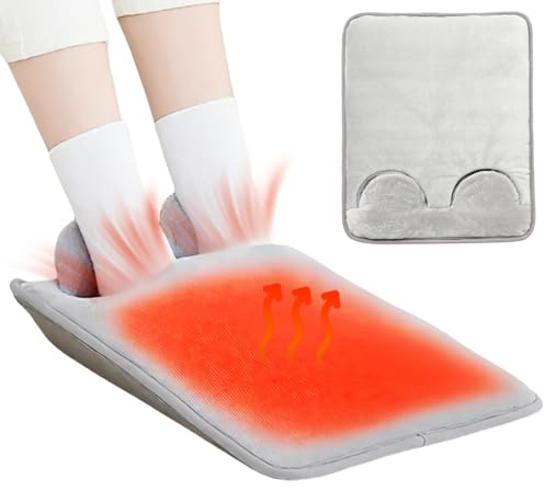 ZONSUSE Scaldapiedi Elettrico 12V, Scaldapiedi Riscaldato con Spina Europea, Temperatura e timer Regolabili, Borsa per il Piede a Riscaldamento Rapido, Regalo Invernale per Donne e Uomini (12v)