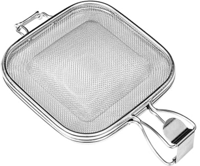 GRIRIW Pinza da Cucina in Acciaio Inossidabile Rete per Cottura Arrosto e Bordo Arrotondato, per Tostare Pane e Verdure Asciutte