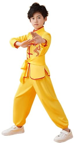 Ropa de Kung Fu para niños, Uniforme Tradicional de Tai Chi para niños y niñas, Traje de Tanga de Manga Larga de Artes Marciales Chinas Wing Chun