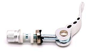 M6 x 55 mm de liberación rápida para bicicleta (2 unidades), color plateado