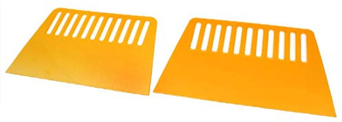 New Lon0167 2pcs 4.2' Destacados 'Ancho Trapezoide Barniz eficacia confiable plástico Removedor de pintura para papel pintado Masilla Raspador Amarillo oscuro(id:fa5 42 0f da9)