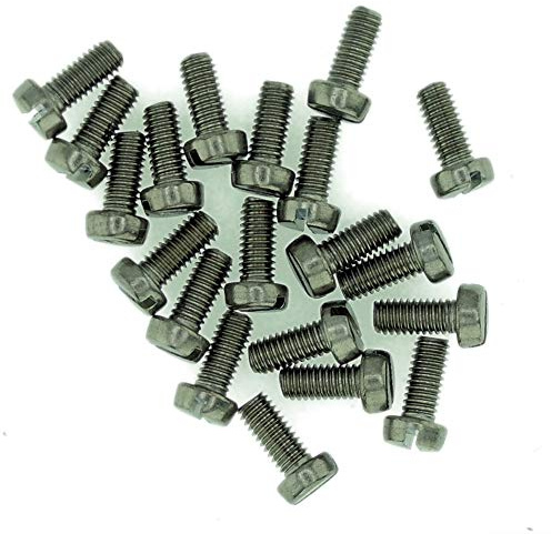 M1 (1mm x 8mm) Slot Cheese Machine Screw (Bolt) - Stainless Steel (A2) (Pack of 20)