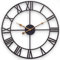 Wanduhr Groß Vintage, Europäische Industrie Retro Wanduhr mit Römischen Ziffern, Leise Ohne Tickgeräusche Metall Uhr, Dekorative Wanduhren für Küche, Wohnzimmer, Schlafzimmer, Büro - 50cm