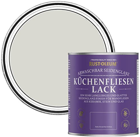 Rust-Oleum Grey water resistant Kitchen Tile Paint in Satin Finish - Bare Birch 750ml
