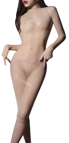 HTRUIYATY Sexy Bodystocking Donna Vestiti Lucidi Catsuit Bodysuit Sexy Tutina Intera Bodystocking