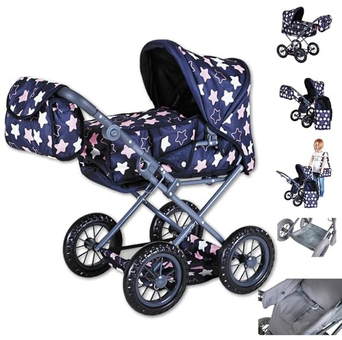 Knorrtoys 63143 - Puppenwagen Ruby - Star Blue pink