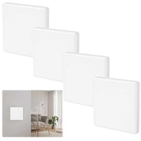 Cache Prise Electrique, 4 Pièces 86x86mm Cache Prise Murale, Cache Interrupteur Mural, Obturateur Prise, Cache Interrupteur, Cache Prise pour Prises Ou Interrupteurs Inutilisés (blanc)