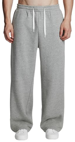 FEDTOSING Mens Fleece Baggy Joggers Wide Leg Gym Lounge Sweatpants UK