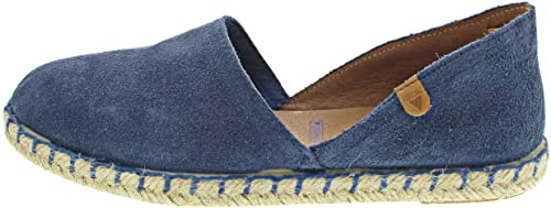 VERBENAS Carmen Sandaletter för kvinnor, läderkombination, tofflor, fritid, eleganta slip-on uni, blå, 40 EU