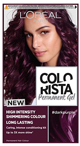 L'Oréal Paris Colorista Permanent Gel Hair Dye, Long-Lasting and Vibrant At-Home Hair Colour, High-Intensity Hues with Up to 3x More Shine, Colour: Dark Purple