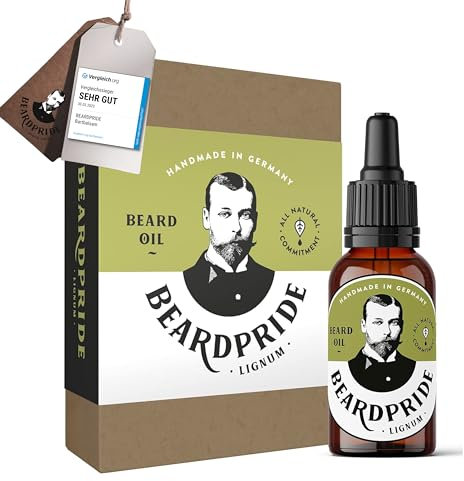 BEARDPRIDE Bio Bartöl Herren I Original Bart Öl aus dem Barbershop I Bartpflege Öl für weichen Bart I 100% naturreines Bartwuchsöl I Beard Oil for men