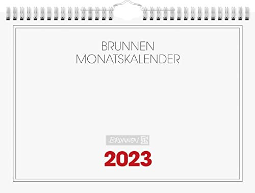 BRUNNEN Monatskalender 2023 A4 quer weiß