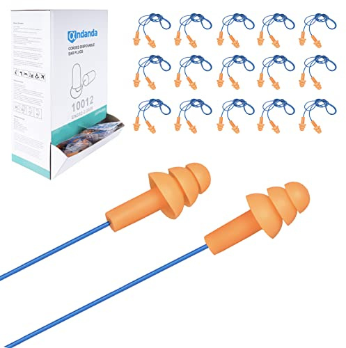 ANDANDA Ohrstöpsel zum Schlafen - aus wiederverwendbar TPR Material - weiche Ohrstöpsel zum Schlafen, Schnarchen, Lernen, Reisen, Konzerte, Laute Geräusche - 200 Paar