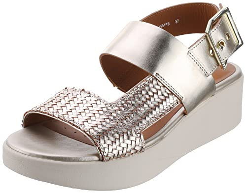 Geox Femme Laudara Racine Accueil Classification-polaris Rfs-polaris Adultes Femme Sandales-nu-pieds, Doré, 36 EU