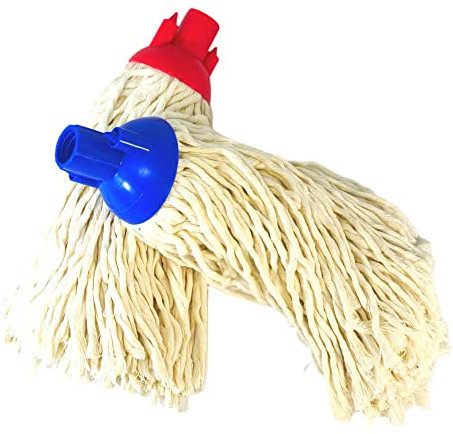 Kombi - Mocio Per Pavimenti in Cotone Ritorto, Qualità Professionale, Ideale per la Pulizia di tutti i Pavimenti, 260 gr. Attacco a Vite - Made in Italy Kit Risparmio 2 pezzi