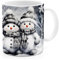 MoonWorks® Tasse Weihnachten Wintertasse Weihnachtstasse XMAS Schneemann Wichtel Aquarell weiss standard