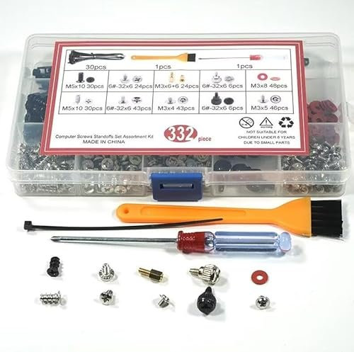 332 unids/set disco duro DIY placa base PC ordenador personal montaje caja ventilador tornillo tornillo separador arandela conjunto