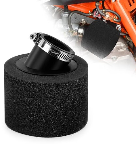 Tunejoy Filtro de Aire Espuma Moto 35mm Boca oblicua Filtro de Aire ATV para 49cc 50cc 70cc 90cc 110cc 125cc Motocross Pocket Bike Scooter Quad Negro
