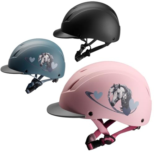 PFIFF 103119 Reithelm ProtectionX, Kinderhelm, Größenverstellbarer Helm für Kinder, mit Belüftunssystem, Pink, Größe 48-52cm (XS)