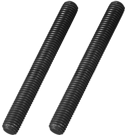 QUARKZMAN Barra Filettata Completa 5/8-11 UNC, 2Pezzi Vite Lunga in Lega di Acciaio B7 5.5 Lunghezza Filettatura Destra Barra Filettata Completa per Macchinari, Costruzioni, Nero