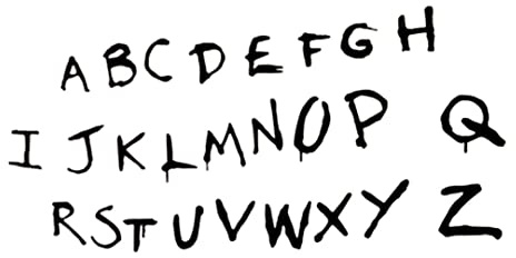 Autocollants muraux alphabet auto-adhésifs, décalcomanies de lettres noires pour la décoration de la pièce (50x90cm)