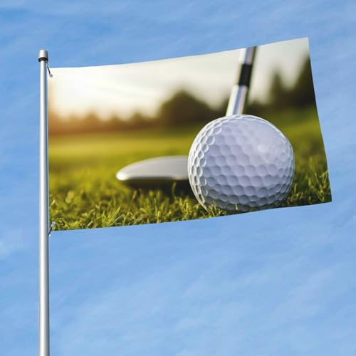 Bandiera 3 x 5 Ft Doppio Lato Esterni Bandiere Grandi Festività Banner con 2 Occhielli in Ottone Sport Palla da Golf Yard Bandiera Tutte Le Stagioni Benvenuto Giardino Bandiere per Cortile Prato
