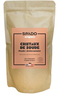GLOSS - Cristaux de soude - Dégraisse, décape, débouche - Formule concentrée - 600g - Fabrication française lot de 2