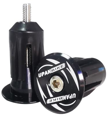 UPANBIKE Mountain Bike Road Bicycle One Pair Bike Handlebar End Plugs Aluminum Alloy Expansion Handlebar Grips Cap Stoppers (Black)