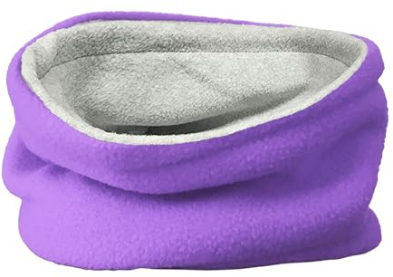 TOSKATOK® Childrens Kids Boys Girls Warm Winter Reversible Soft Fleece Snood Neckwarmer Scarf-LILAC