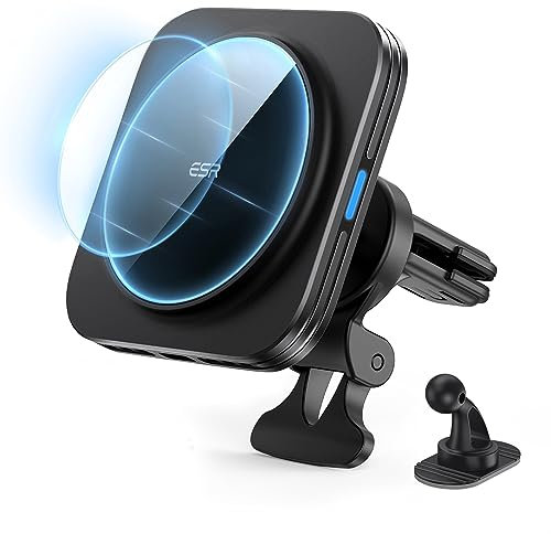 ESR 15W für Magsafe Autohalterung mit Ladefunktion, Handyhalterung Auto Ladegerät,Magnet Kabellose Handyhalterung Auto mit Ladefunktion für iPhone 16/15/14/13/12 Series,Galaxy S25 Series,Schnellladung