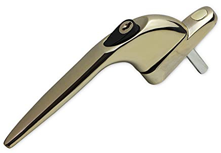 Yale uPVC Universal Window Handle Inline Locking Espag Double Glazing Gold 40mm