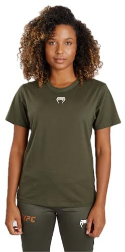 Venum, UFC Adrenaline by Venum Fight Week Damen Kurzarm Cotton T-shirt, Damen, S, Khaki