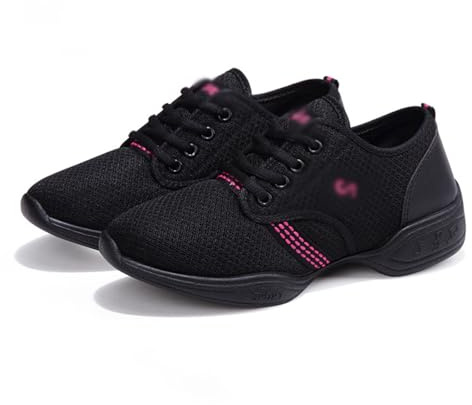 Blissbuilt Jazz danssneakers för kvinnor, flickor, snörning, gym, sport, träning, cheerleading, dansskor, bekväma dansskor, professionell danssko för ungdomar, flickor, cheerleading, gym, sport,