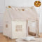 Kids' Tent Playhouse with Star Lights and Tote Bags, Indoor & Outdoor Washable Teepee for Toddlers, Neutral Color Play Room Furniture (Beige-1)