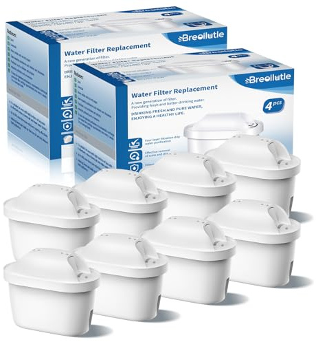 BREOILUTLE Wasserfilter kartuschen Ersatz für Brita® Marella® Kanne Wasserfilter, BREOILUTLE Filterkartuschen Kompatibel mit Brita® Maxtra+® Plus Maxtra Pro® All-in-1 (8, Classic)