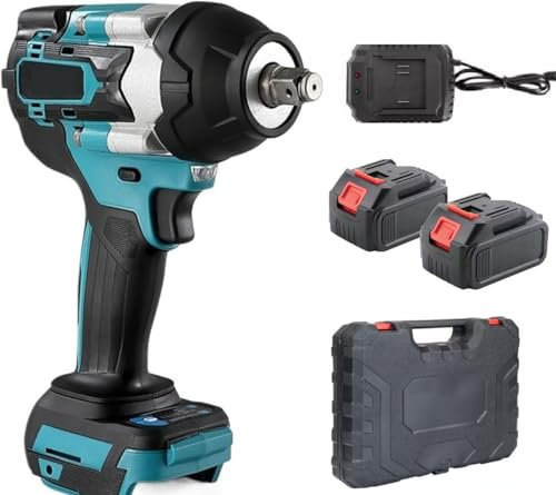 SVE Llave de Impacto Inalámbrica sin Escobillas 21V con 2 Baterías Recargables – Potencia y Precisión para Trabajo Profesional