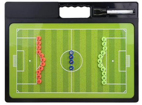 Lavagna da allenamento per calcio, forniture per scrivere, lavagna tattica su entrambi i lati con pennarello, per l'allenamento di giochi, esercizi sul campo, strategie di e sport