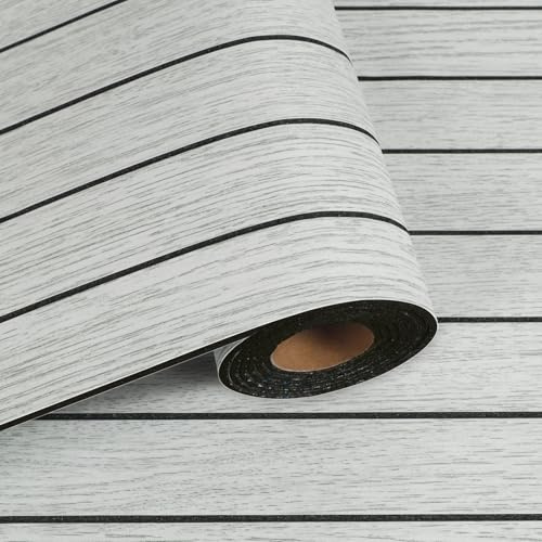 VaryPaper Carta da parati autoadesiva 3D in legno di quercia, 42,8 x 200 cm, effetto legno, pannelli acustici in schiuma per soggiorno, corridoio, sfondo TV, sfondo in schiuma