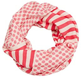 s.Oliver Damen Loop-Schal aus Viskosemix light orange AOP 1